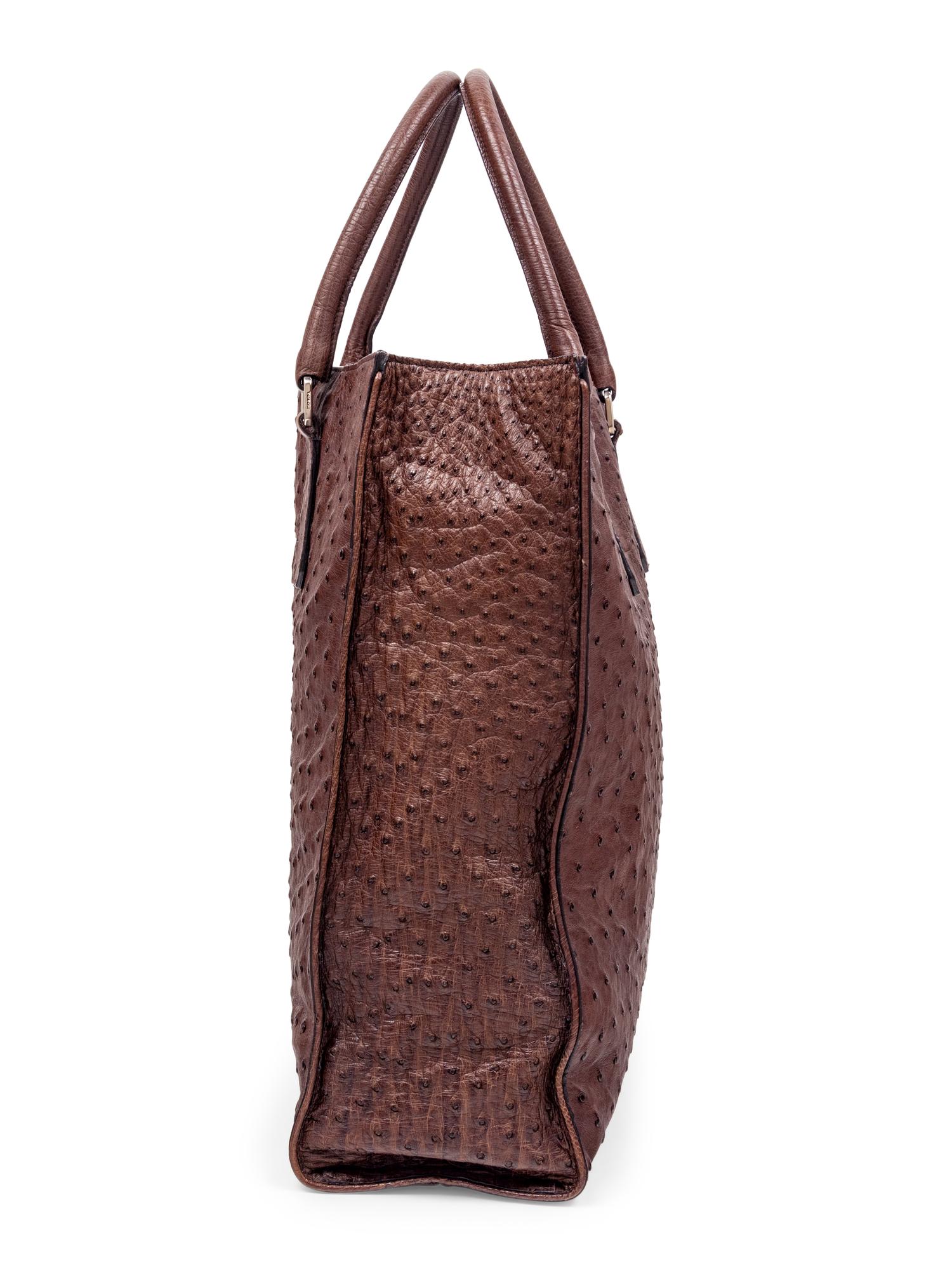 Prada Ostrich Tote