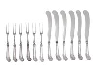 A Group of English Silver-Plate Flatware Articles