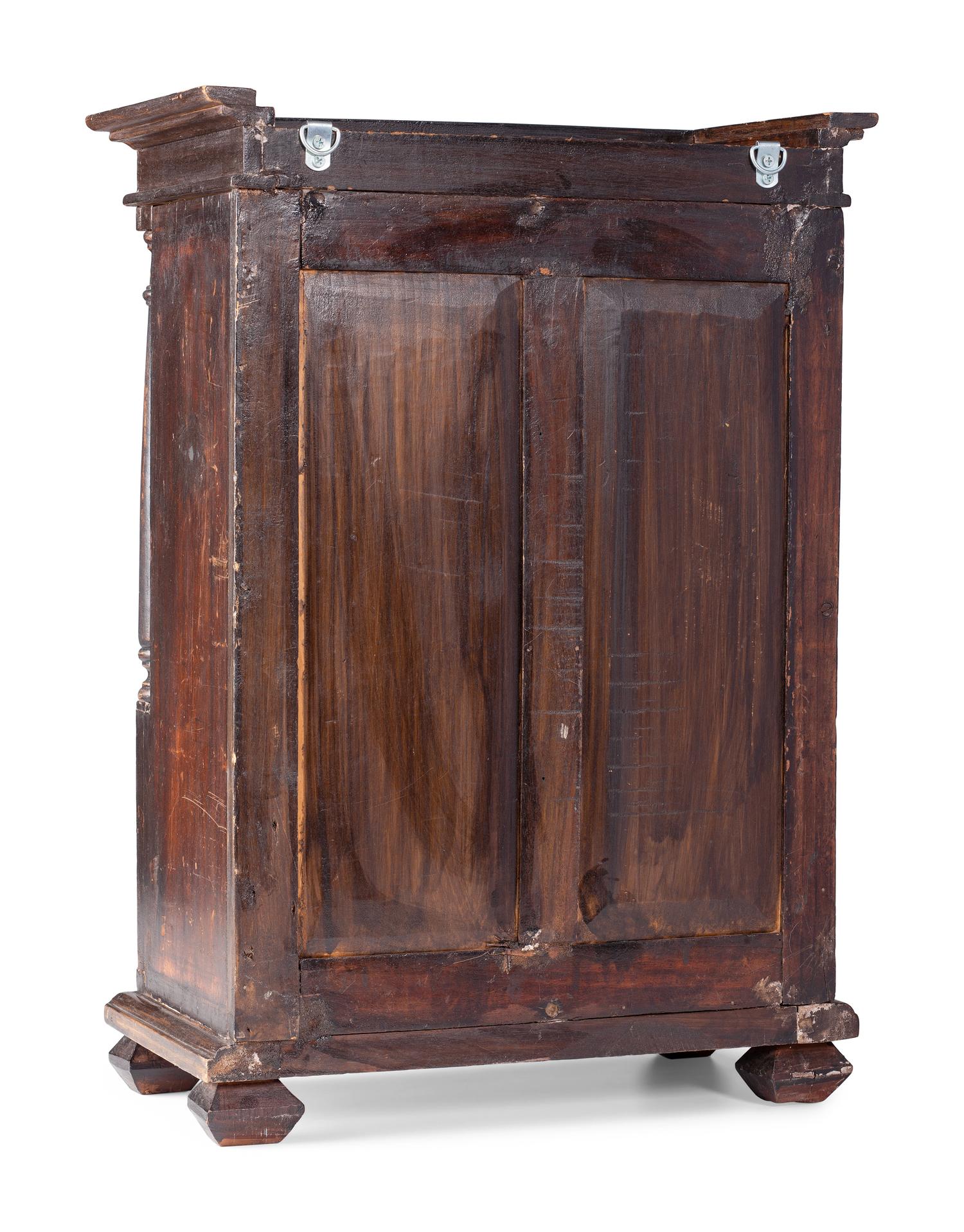 A Miniature Grain-Painted Stepback Cupboard