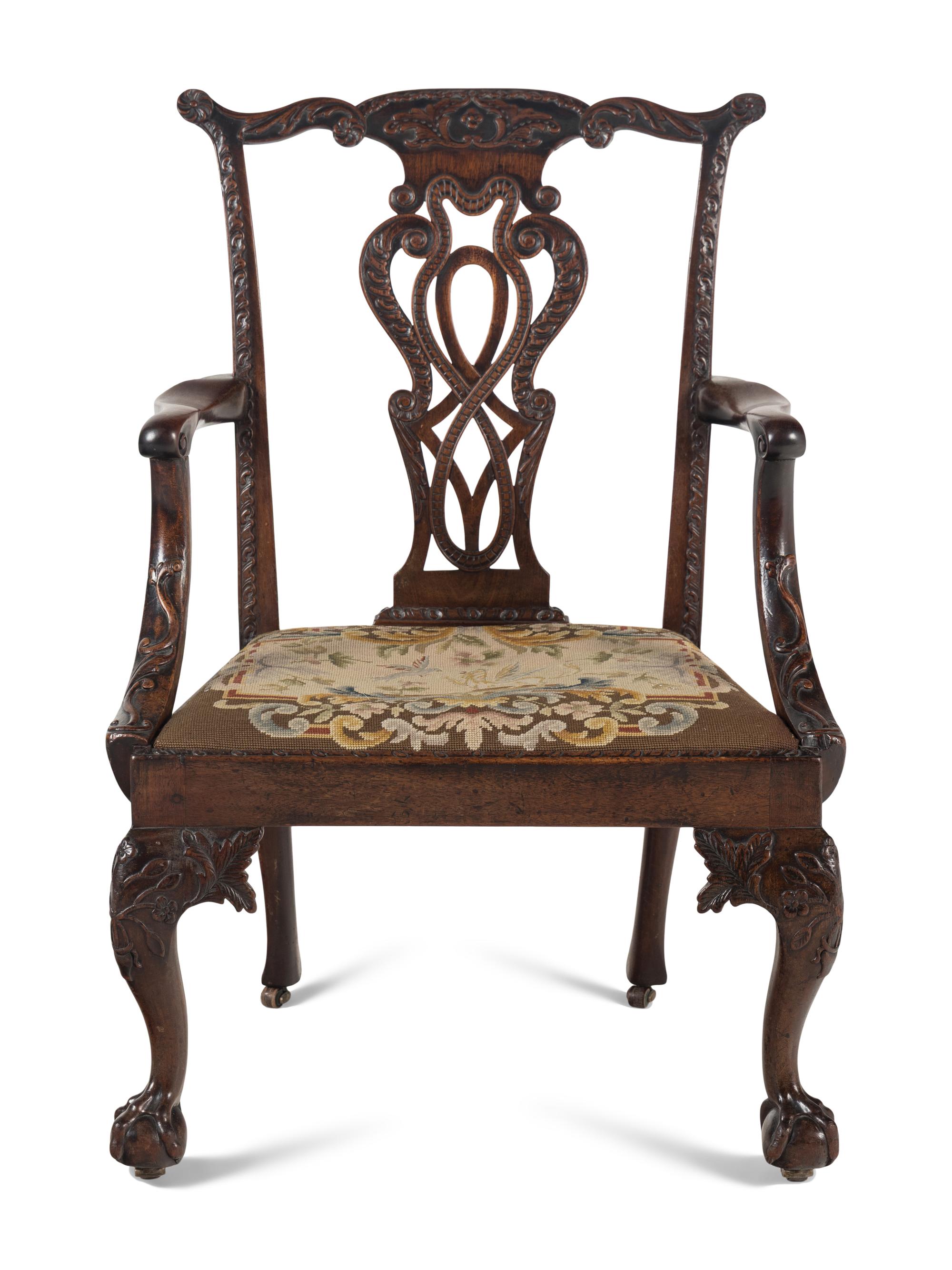 A George II Mahogany Armchair