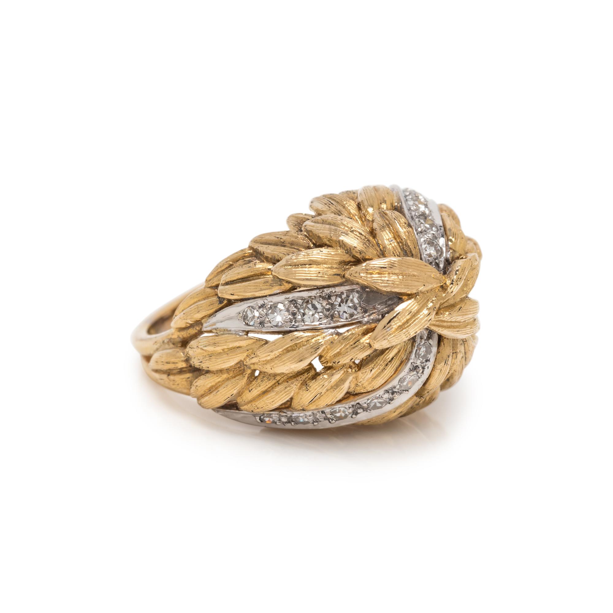 YELLOW GOLD AND DIAMOND RING