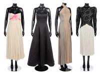 Four Vintage Designer Evening Dresses; One Galanos, One McFadden, One Sarmi, One Sam Carlin, 1970-90s