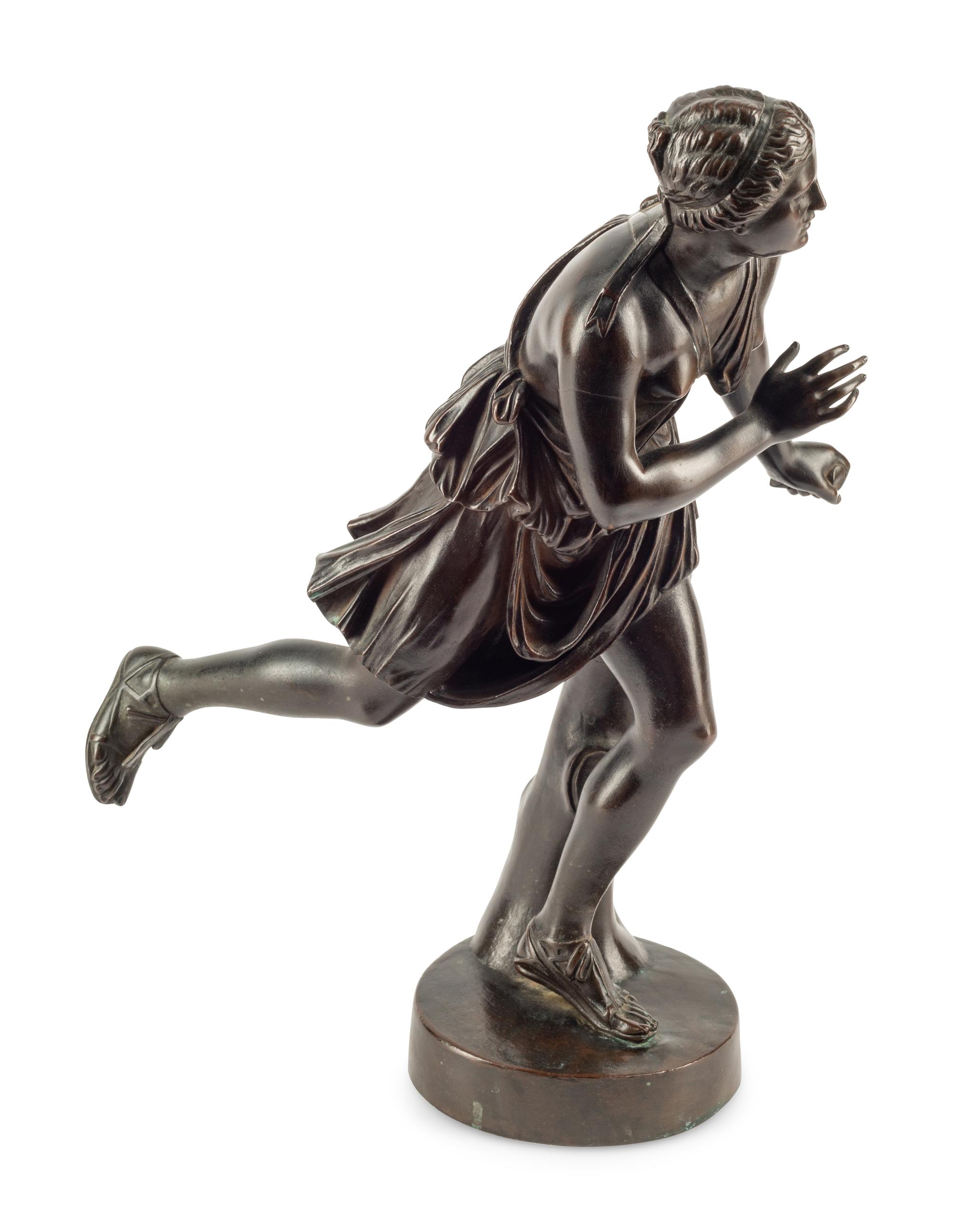 A Grand Tour Bronze Figure of Diana