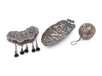 Three Chinese Silver and Metal Articles