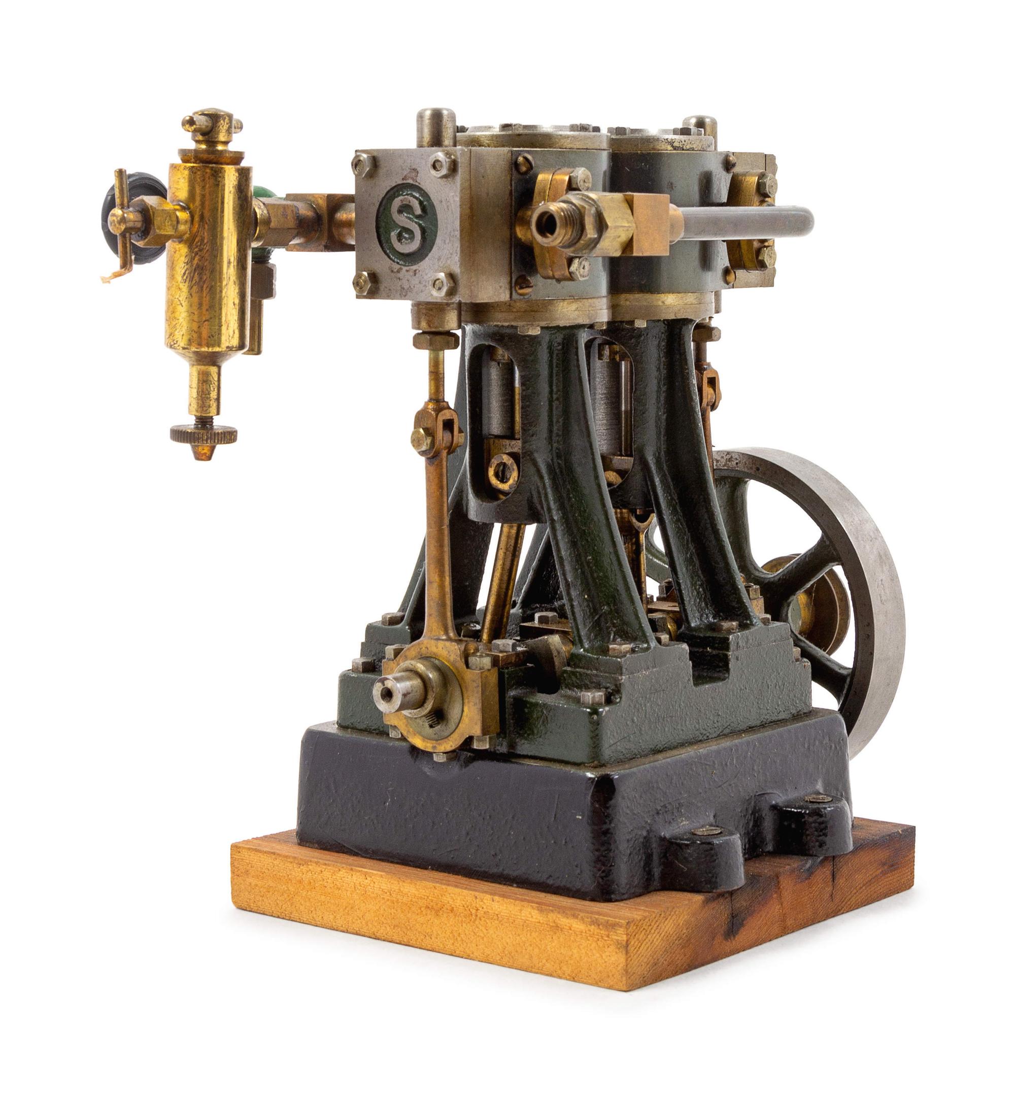 A Painted Metal Piston Generator Demonstration Model