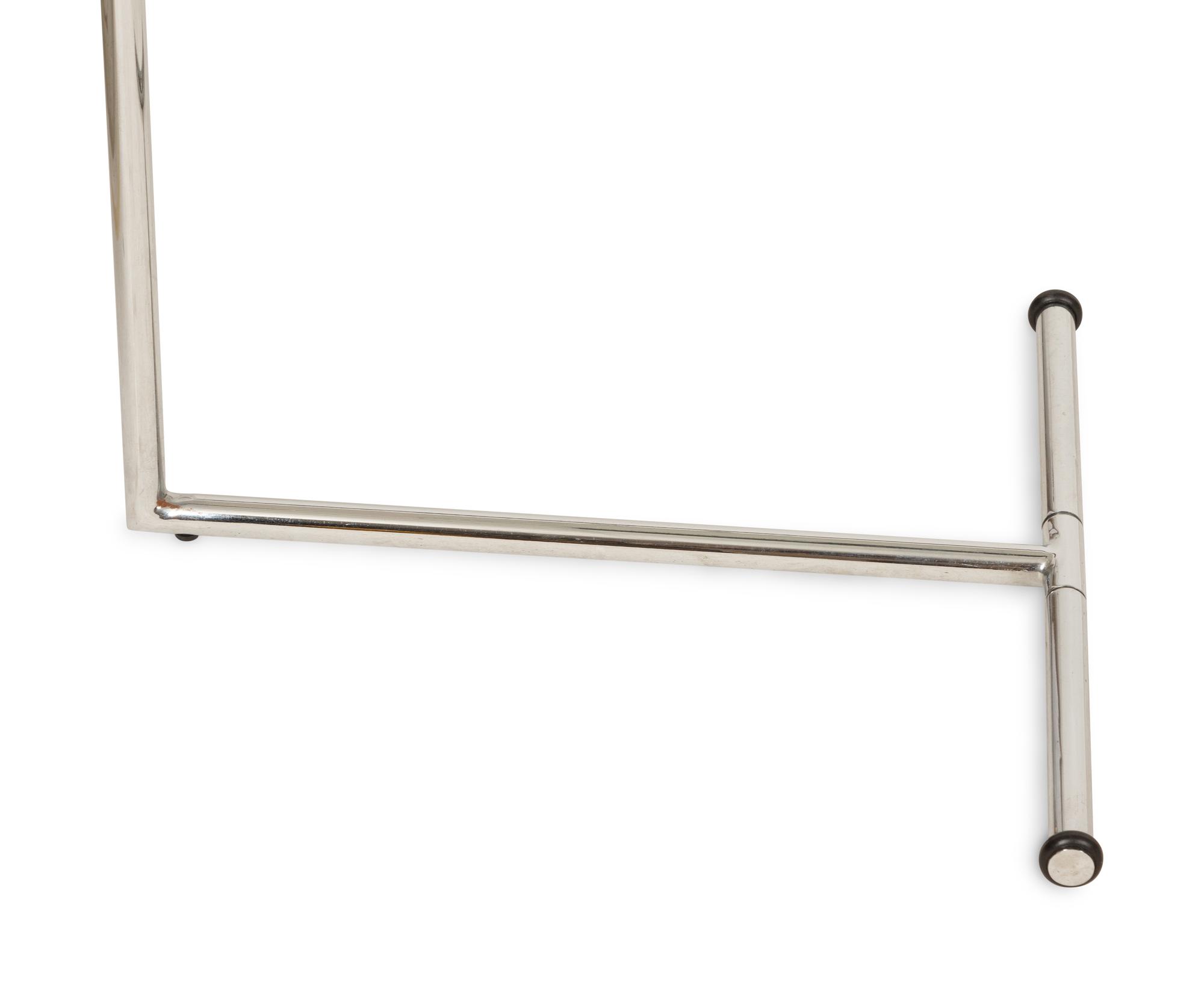Three Contemporary Chrome and Glass Side Tables