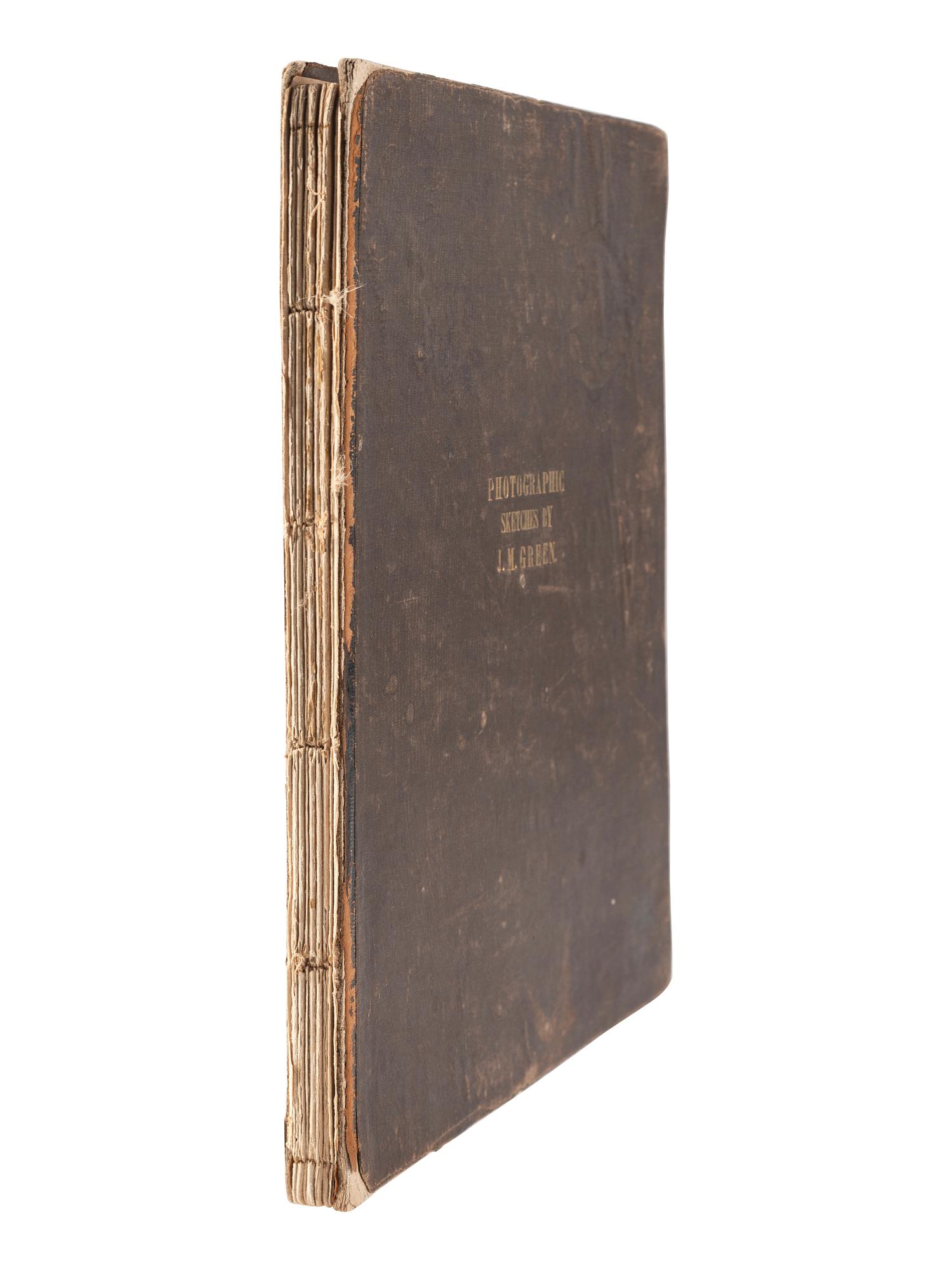 [EARLY PHOTOGRAPHY]. GREENE, Jeremiah M. (b. 1825), photographer. Photographic sketchbook containing 14 images. [ With: ] Civil War letters.