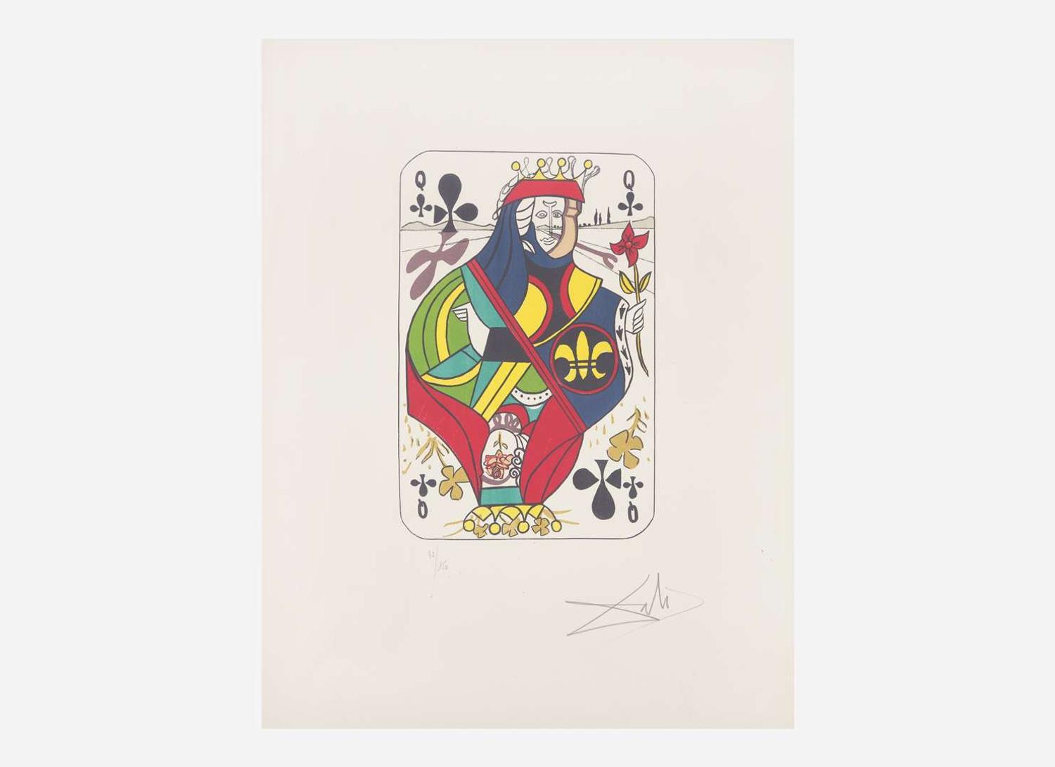 Salvador Dalí (Spanish, 1904-1989), Playing Cards (Ace, King, Queen and Jack of Clubs)