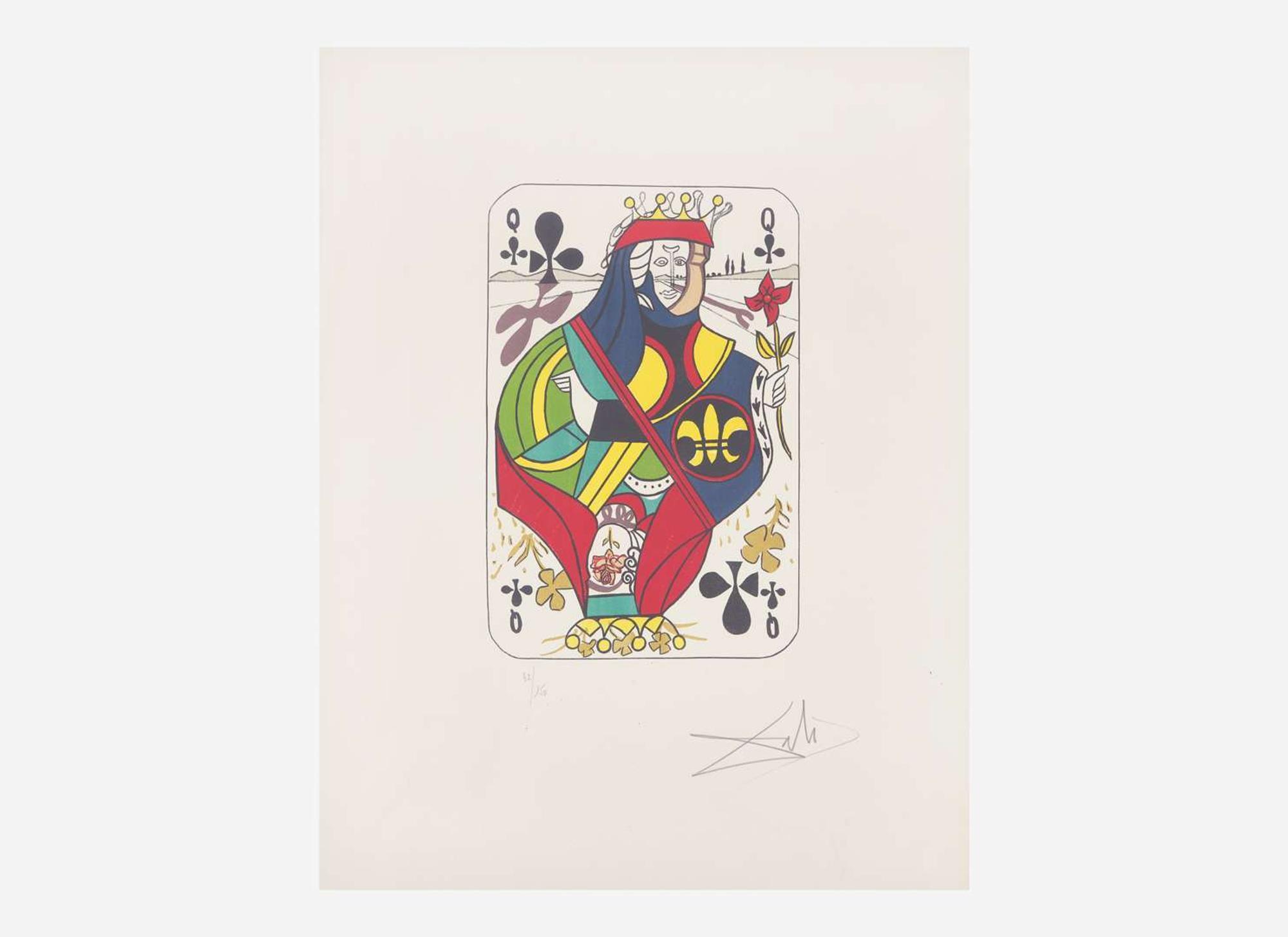 Salvador Dalí (Spanish, 1904-1989), Playing Cards (Ace, King, Queen and Jack of Clubs)