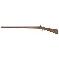 Native American Tacked & Decorated Percussion Trade Gun by Hollis & Sons