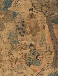 A Large Chinese Kesi Woven Silk 'Birthday' Panel