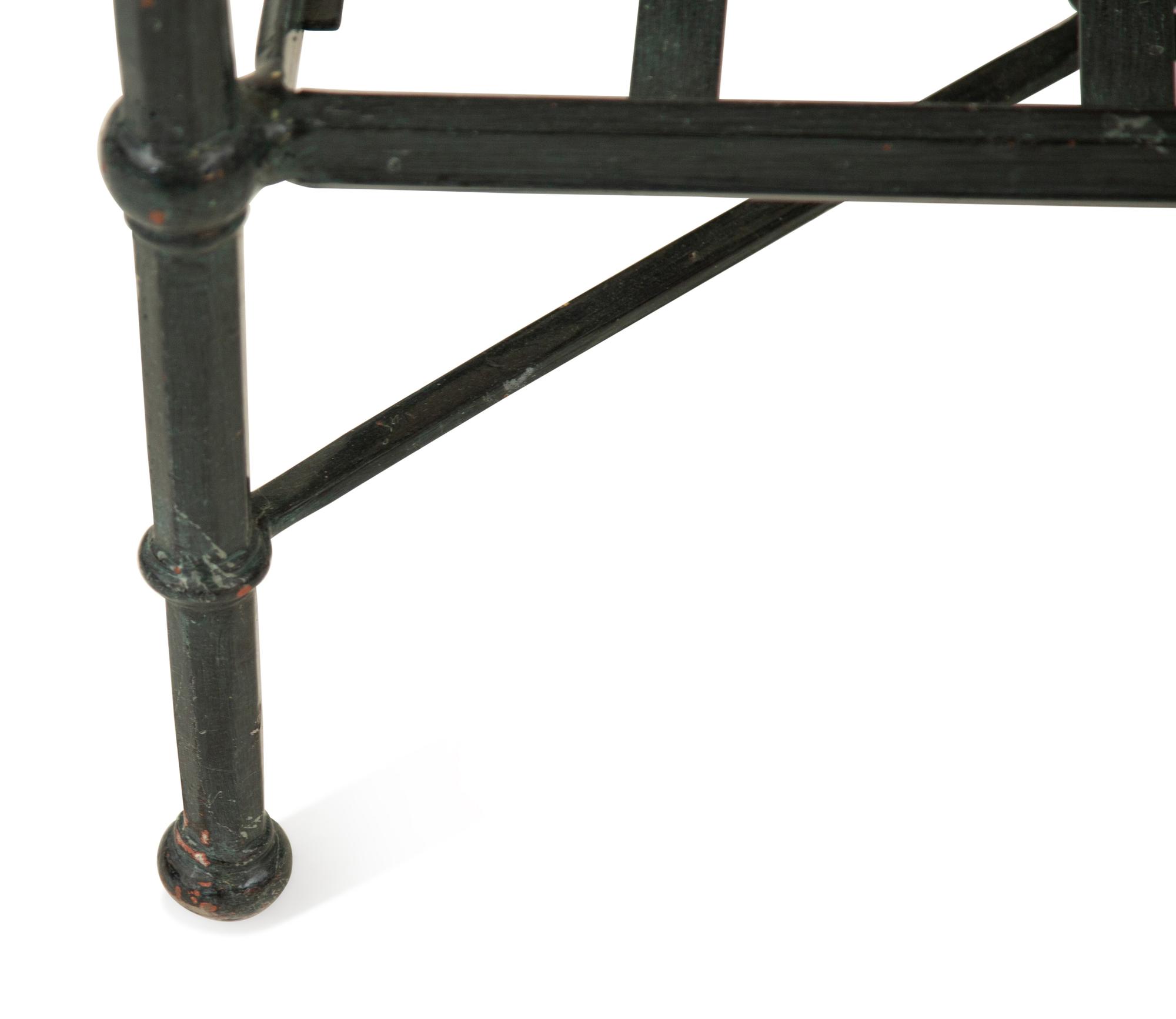 A Group of Neoclassical Style Painted Aluminum Garden Furniture — 20th Century