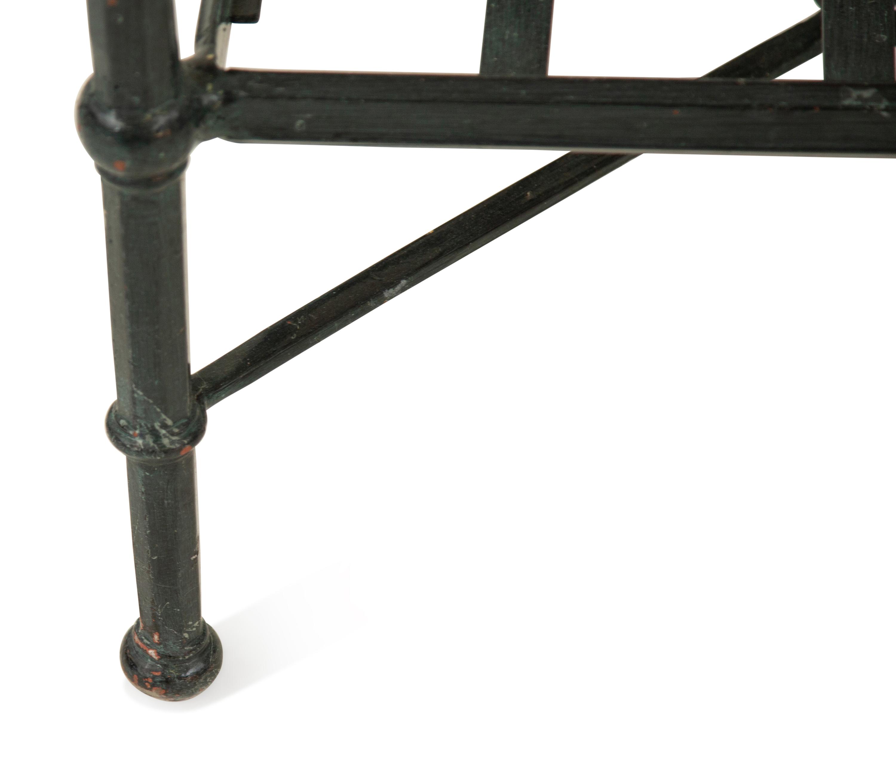 A Group of Neoclassical Style Painted Aluminum Garden Furniture — 20th Century