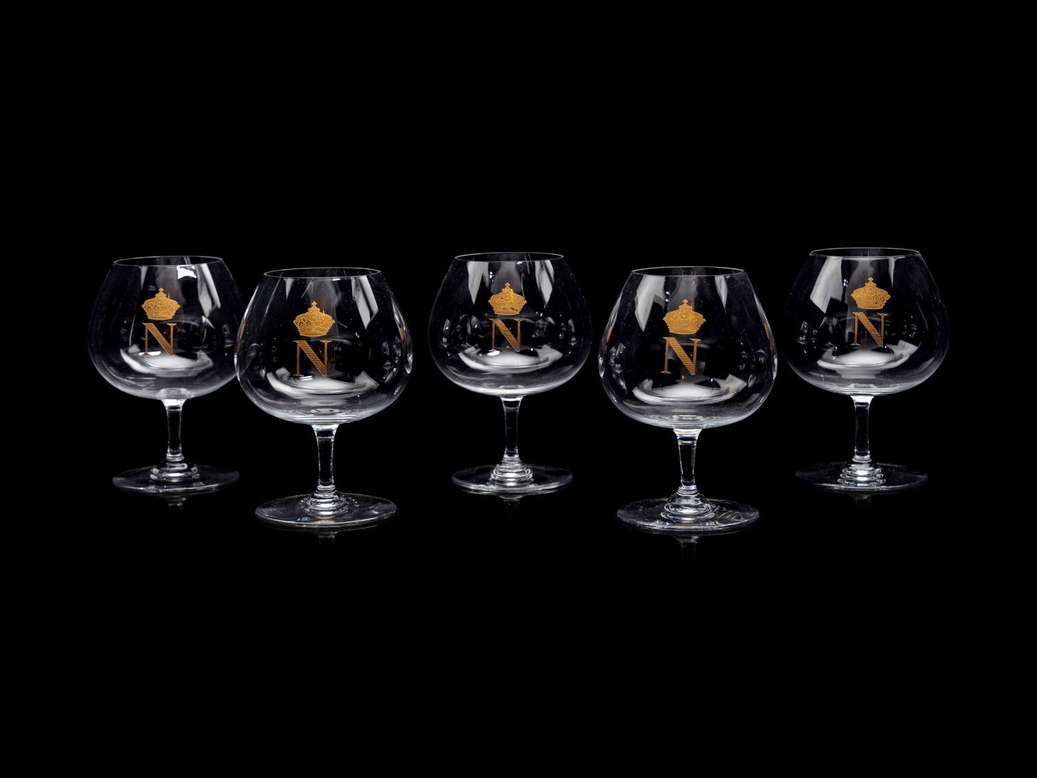 Five Baccarat Napoleon Brandy Snifters