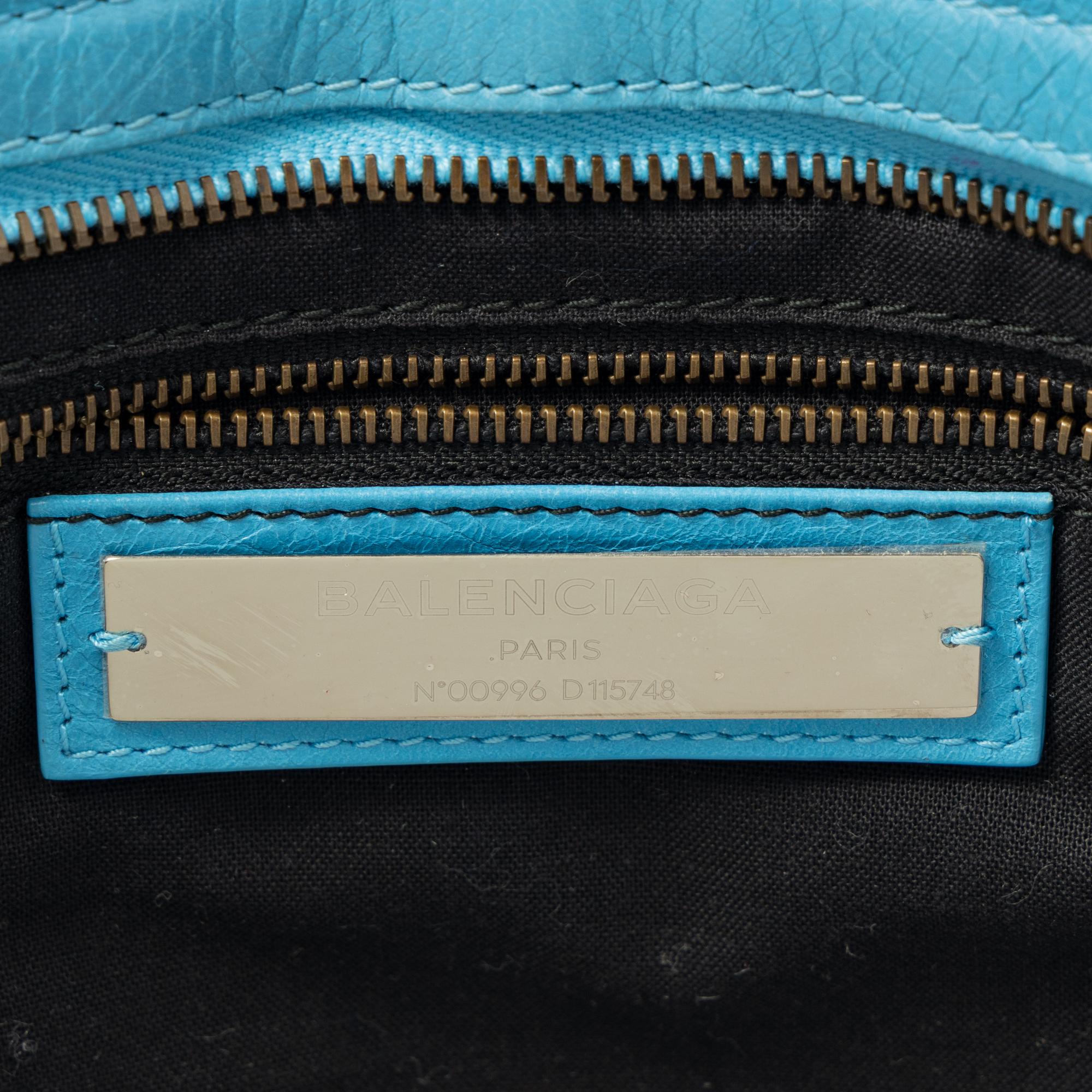 BALENCIAGA, SKY BLUE MEDIUM CITY BAG