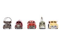 Five Pressed Steel Toy Vehicles