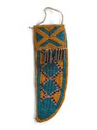 Blackfeet Beaded Buffalo Hide Knife Sheath