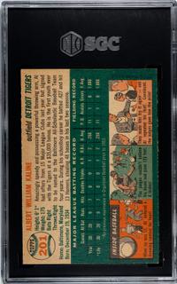 A 1954 Topps Al Kaline Rookie Baseball Card No. 201 (SGC 6 EX/NM)
