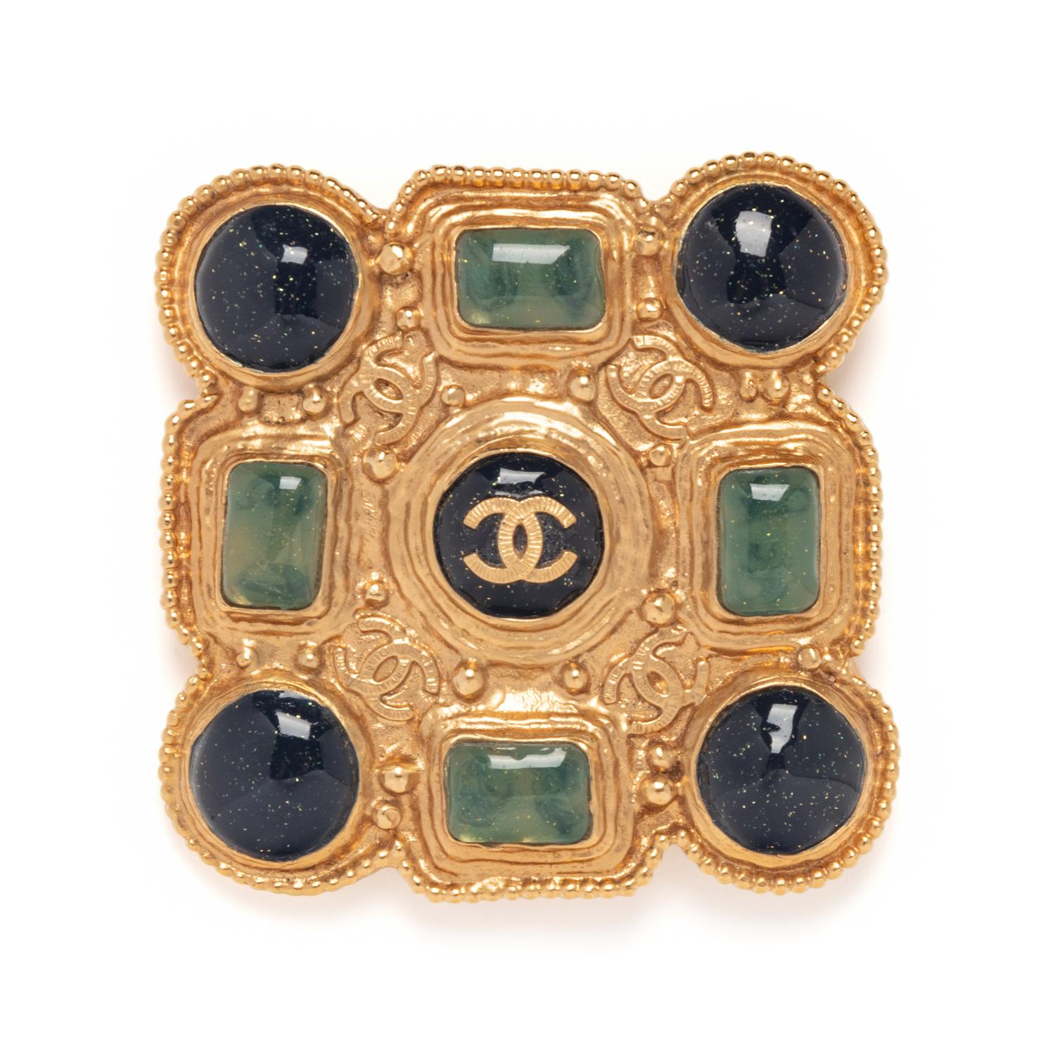 Chanel Gold-Tone Logo Brooch, 2011