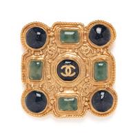 Chanel Gold-Tone Logo Brooch, 2011