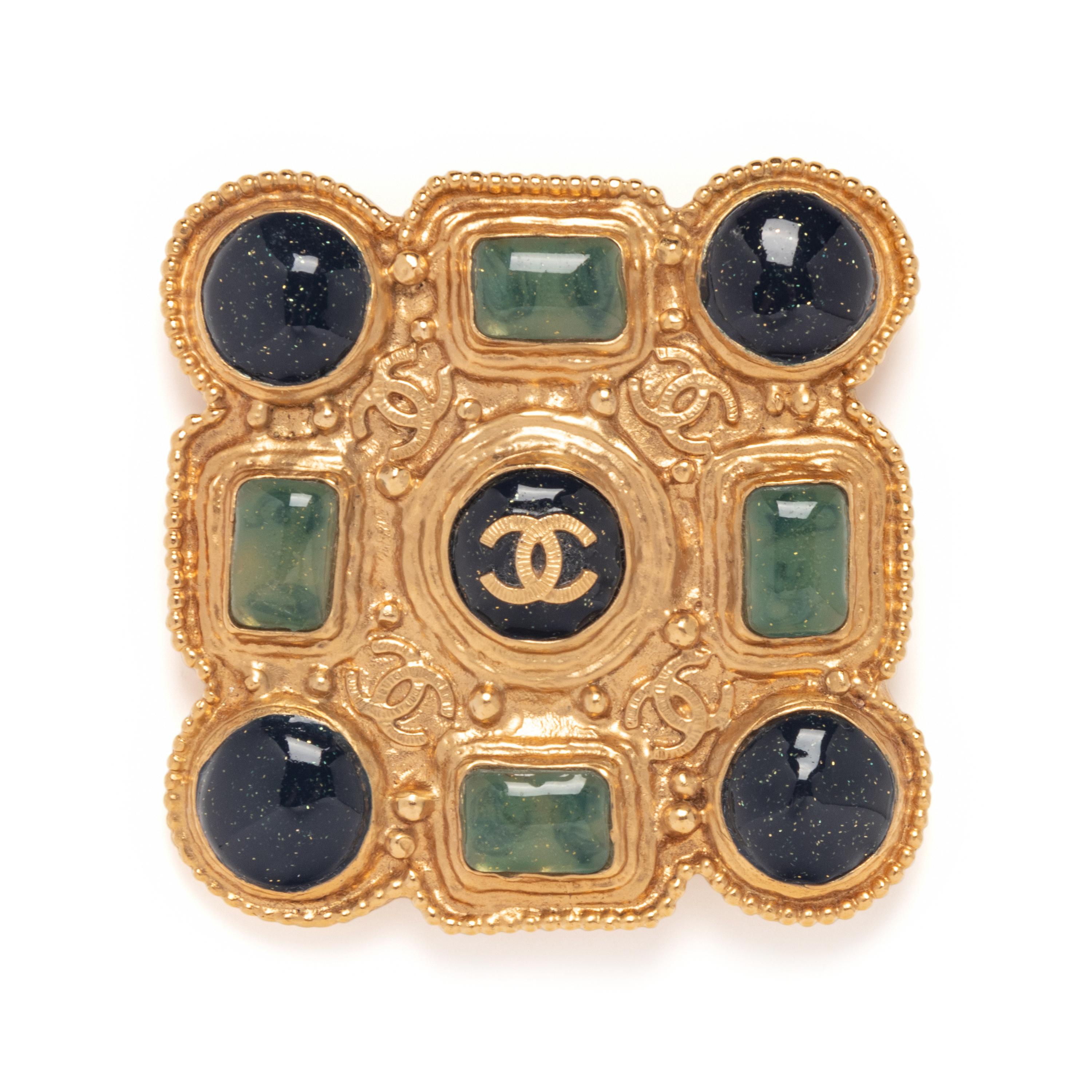 Chanel Gold-Tone Logo Brooch, 2011