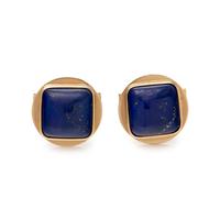 YELLOW GOLD AND LAPIS LAZULI CUFFLINKS