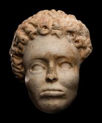 A Roman Marble Head of a Nubian Youth