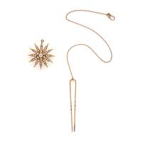 Diamond and Yellow Gold Convertible Brooch