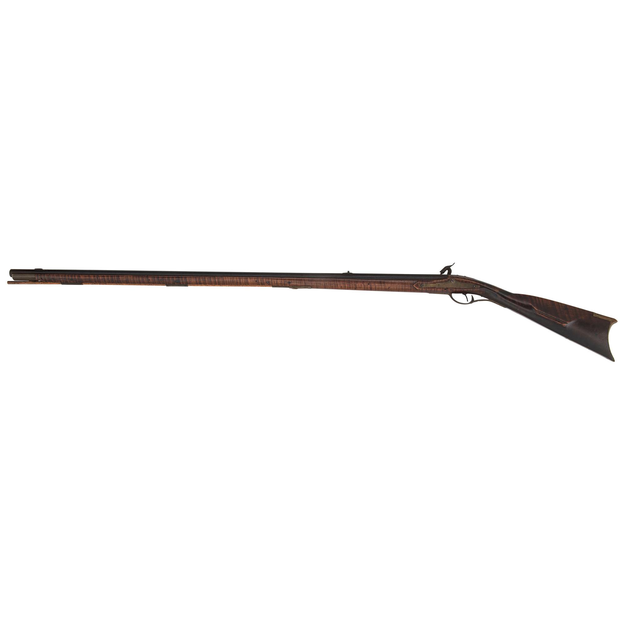19th Century Full Stock Percussion Altered Pennsylvania Rifle