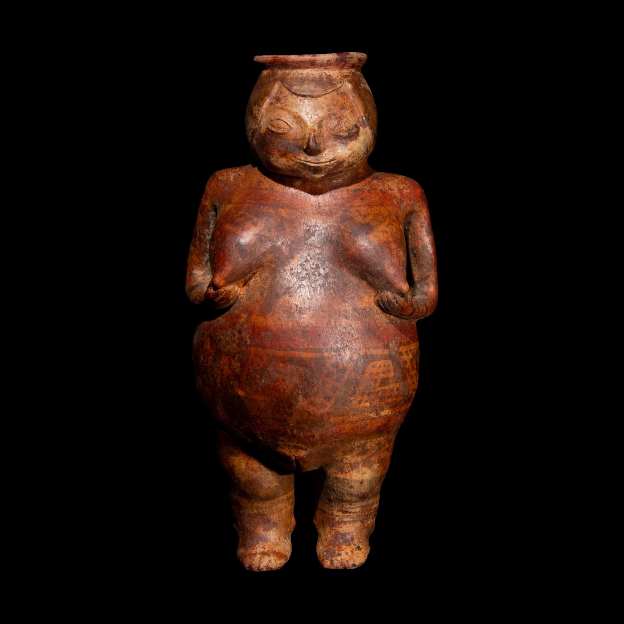 A Nariño Polychrome Figural Vessel