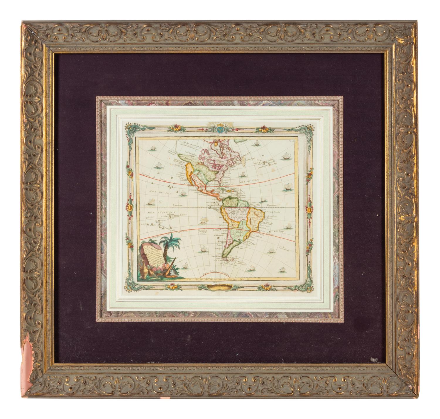 [MAP – AMERICAS]. BRION DE LA TOUR, Louis (1743?-1803). L’Amérique Dressée pour l’étude de la Géographie. Paris, 1764.