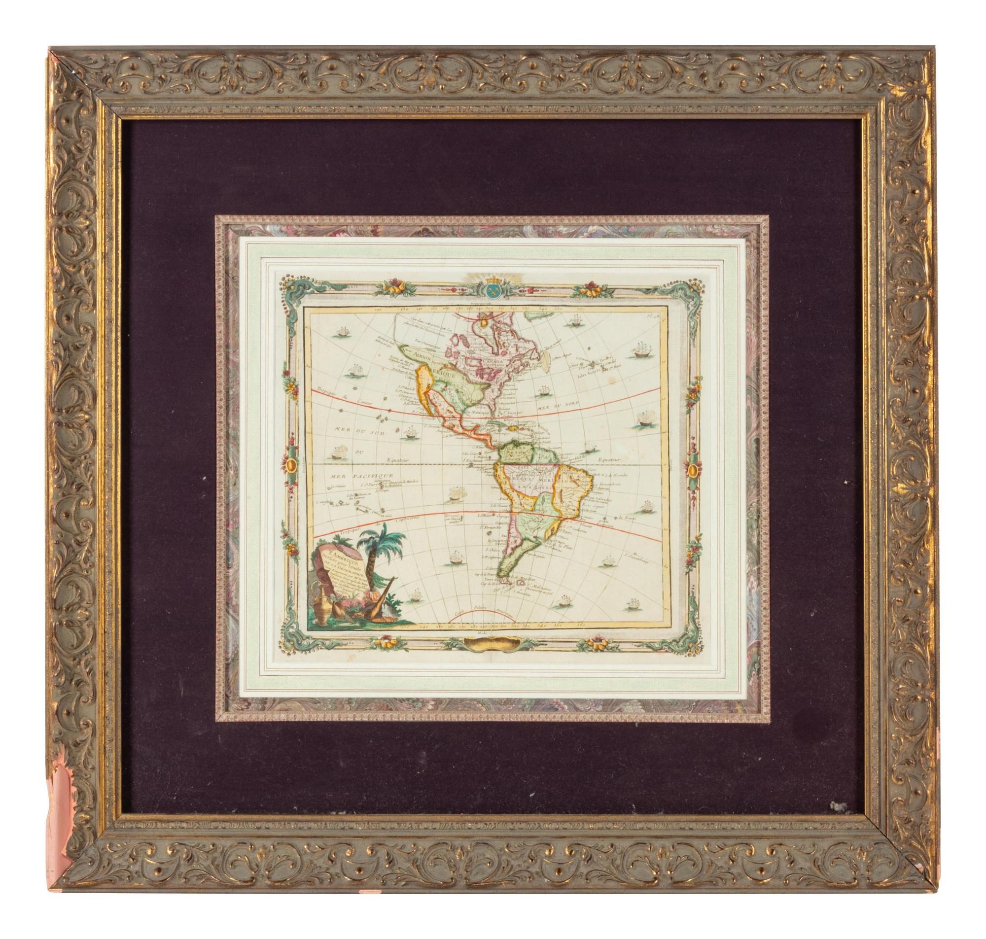 [MAP – AMERICAS]. BRION DE LA TOUR, Louis (1743?-1803). L’Amérique Dressée pour l’étude de la Géographie. Paris, 1764.