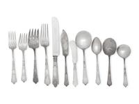 An American Cased Silver Flatware Service