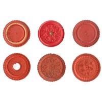 [EARLY PHOTOGRAPHY - UNION CASES]. A group of 6 assorted red "oreo" union cases, highlighted by very very rare floral example, including: