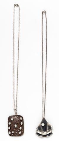 A Collection of Silver and Cultured Pearl Pendants, 13.20 dwts.