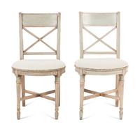 A Pair of Italian Painted Side Chairs