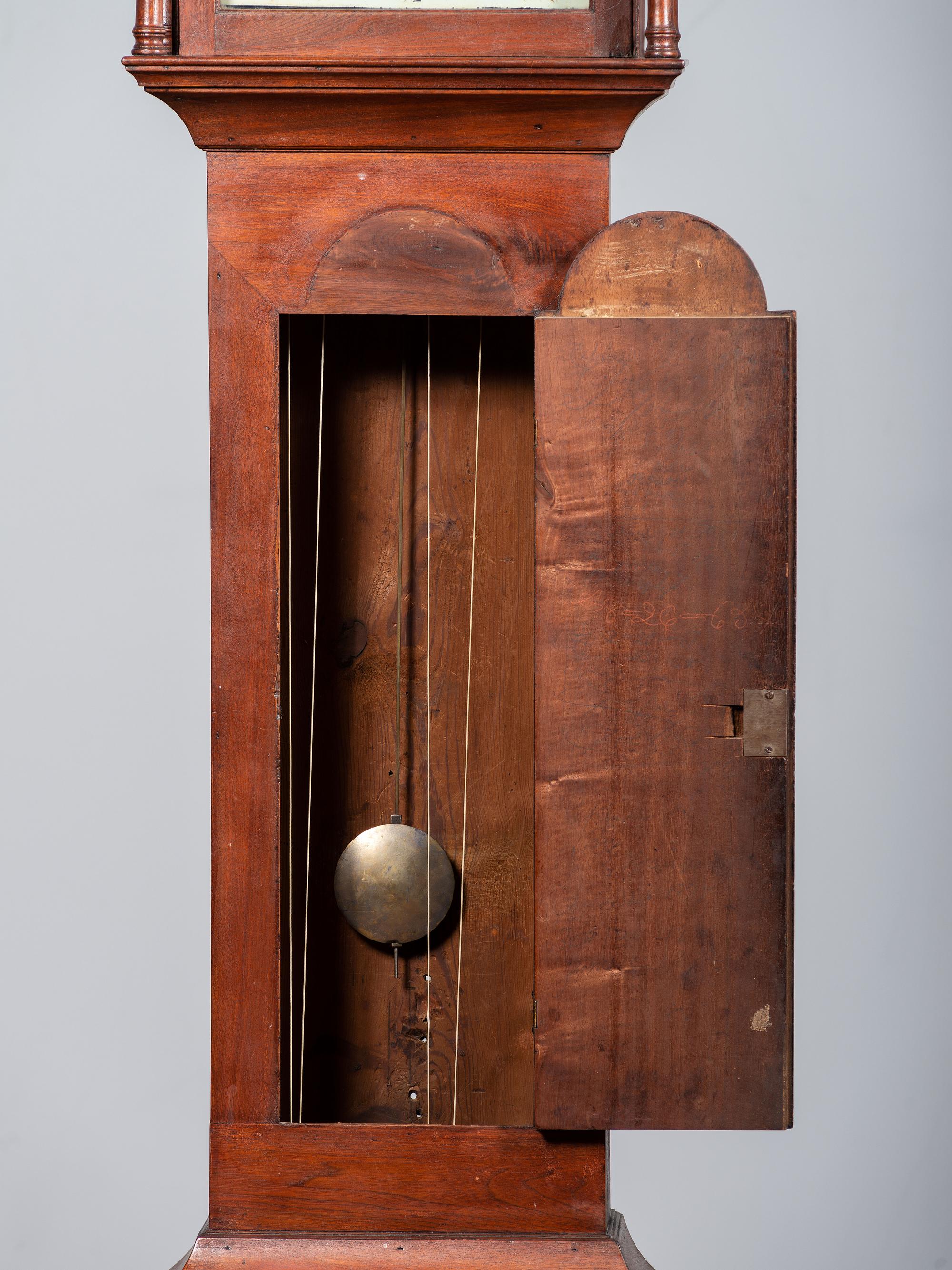 A Rare Chippendale Walnut Tall Case Clock