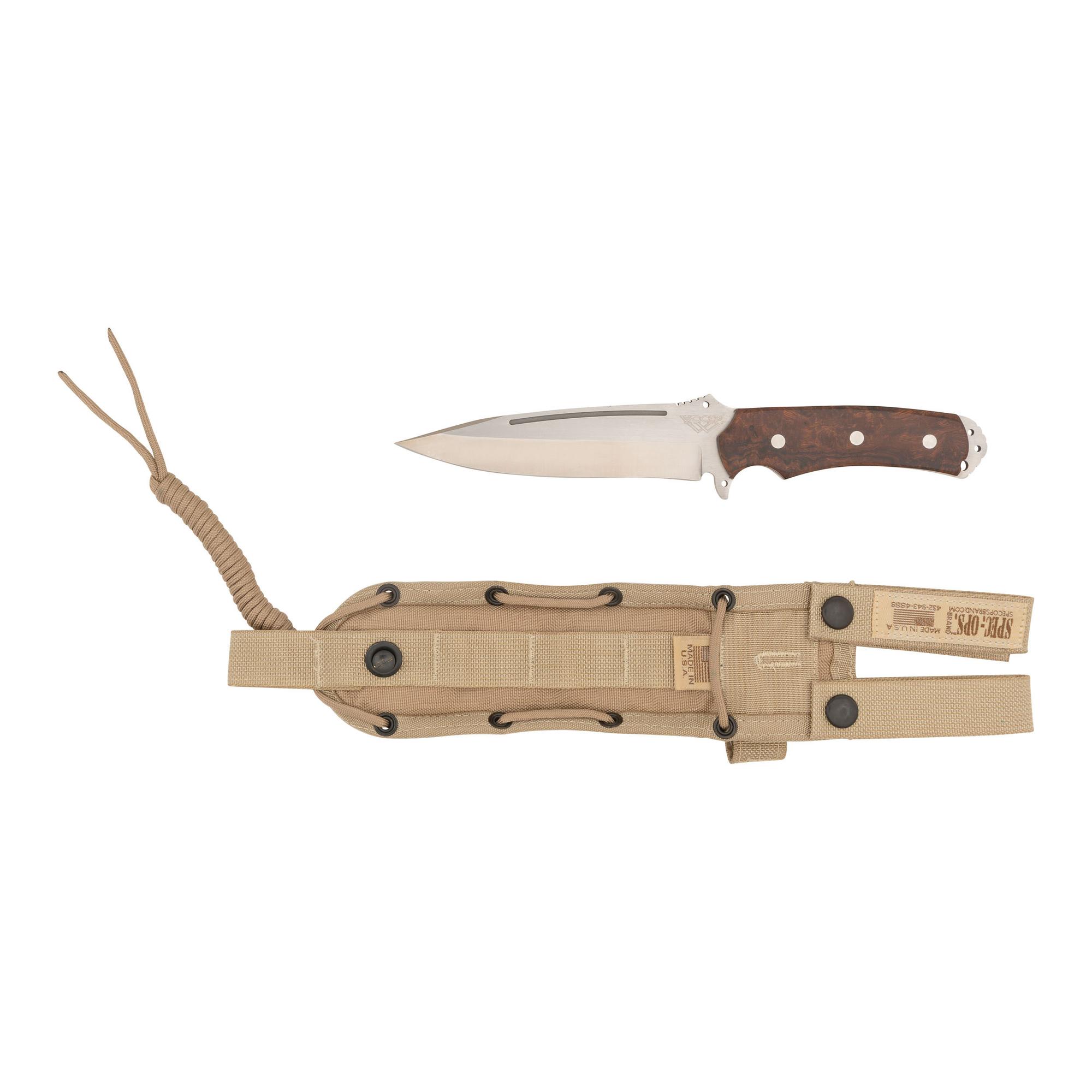 Steve Woods Hide Fighter with Spec Ops Sheath and Burlwood Grips
