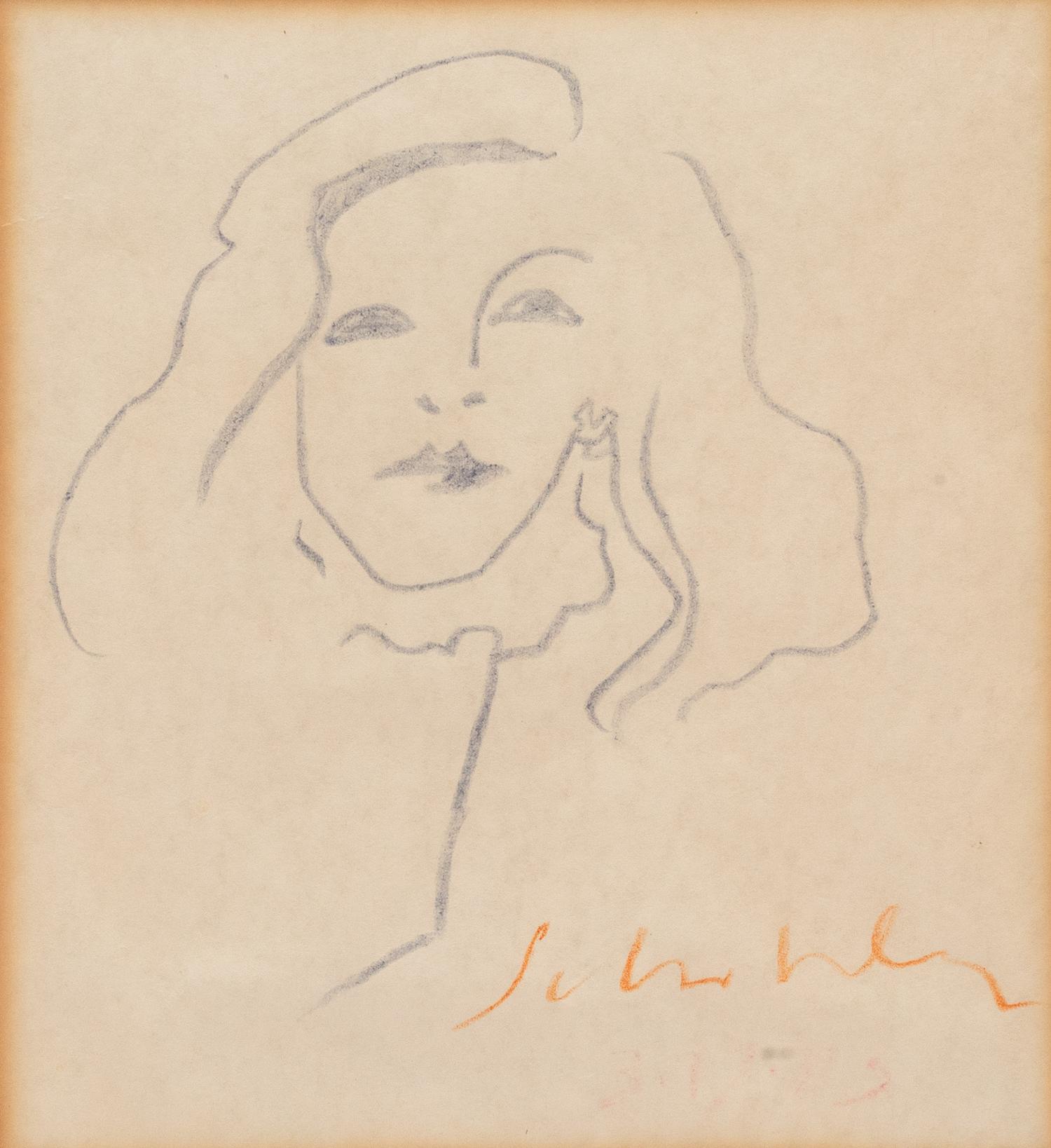 Three Works: Woman with Necklace, Sketch of Donna, Sketch of Superman