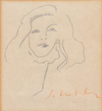 Three Works: Woman with Necklace, Sketch of Donna, Sketch of Superman