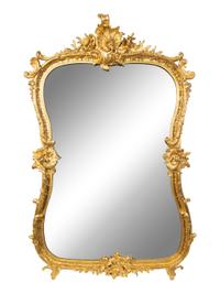 A Louis XV Style Giltwood Mirror — 19TH CENTURY