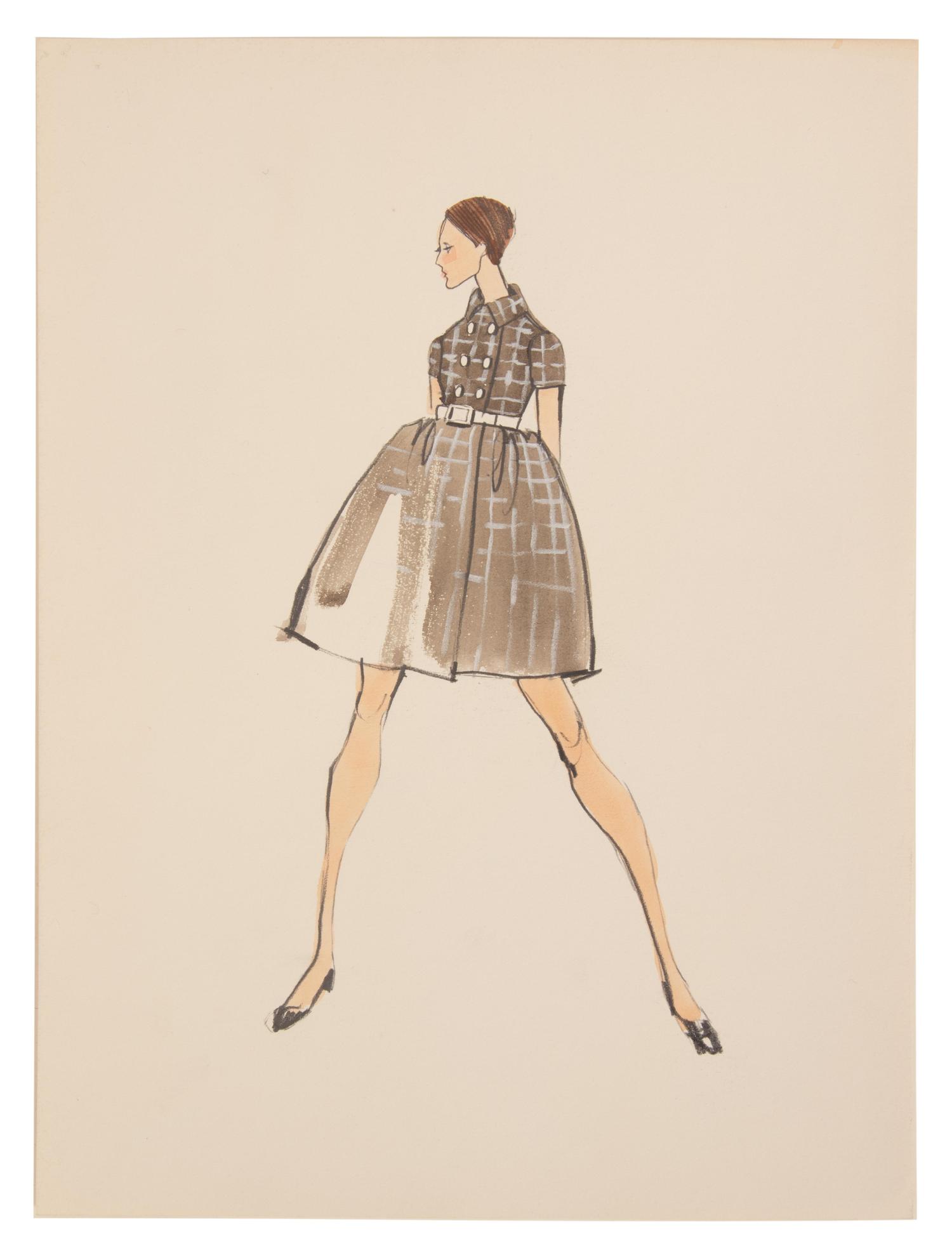 11 Michaele Vollbracht for Geoffrey Beene Fashion Illustrations, Late 1960s