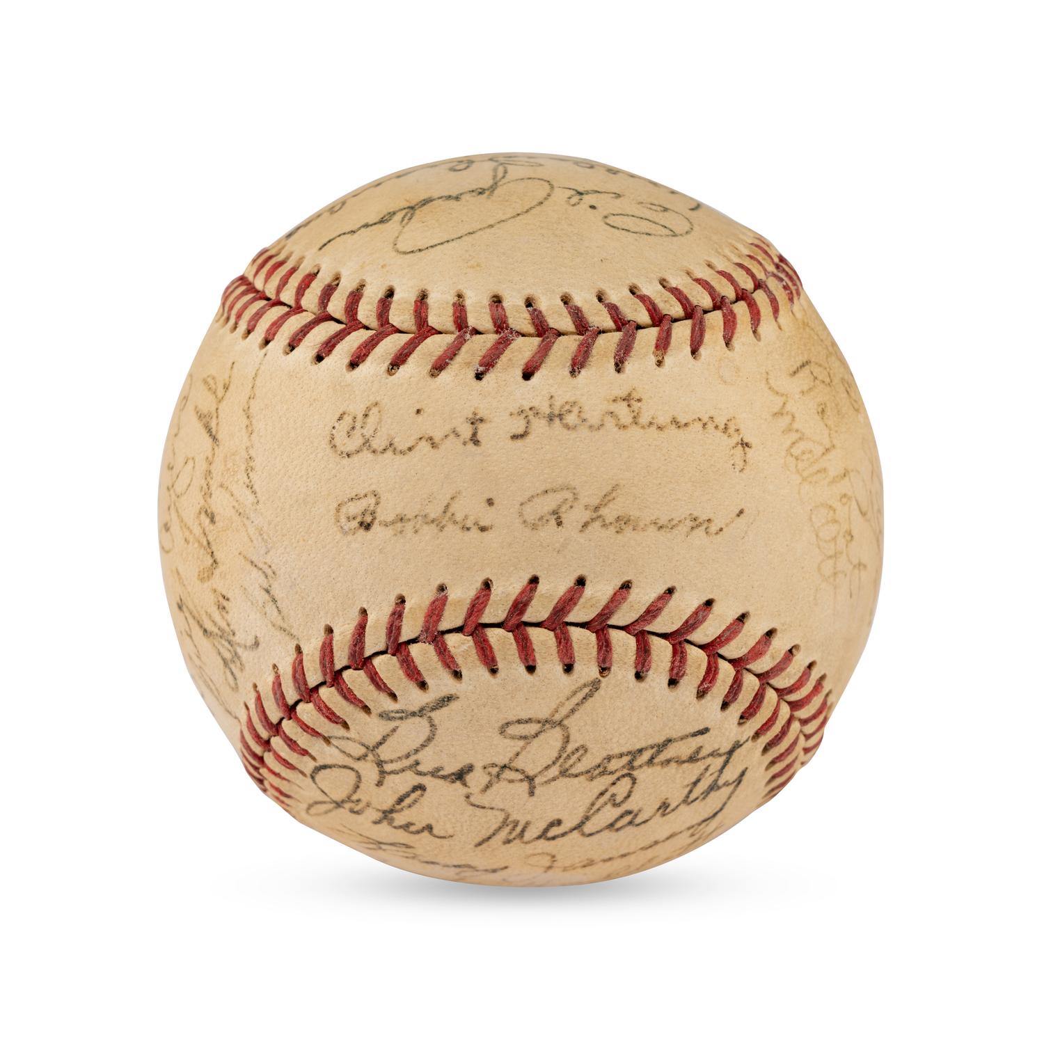 A 1948 New York Giants Team Signed Autograph Baseball