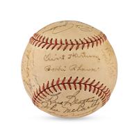 A 1948 New York Giants Team Signed Autograph Baseball