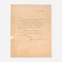 [Baseball] Foxx, Jimmie Typed Letter, signed