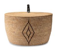 Lidded Storage Basket with Soapstone Finial
