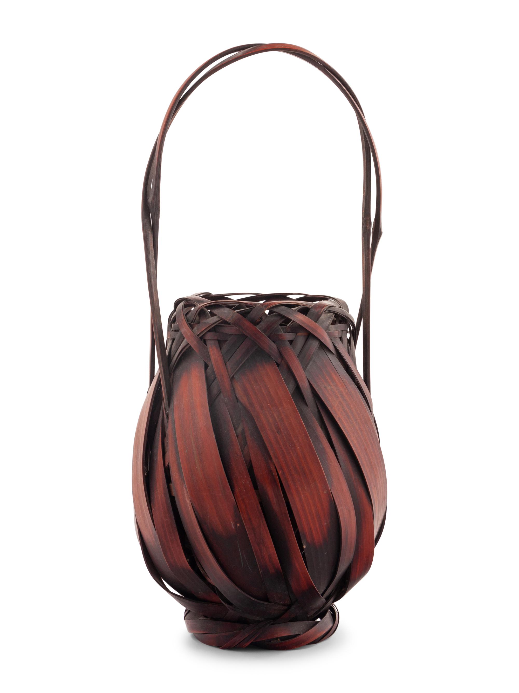 A Japanese Bamboo Ikebana Basket