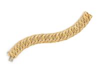 An 18 Karat Yellow Gold Link Bracelet, Tiffany & Co., France, 38.10 dwts.