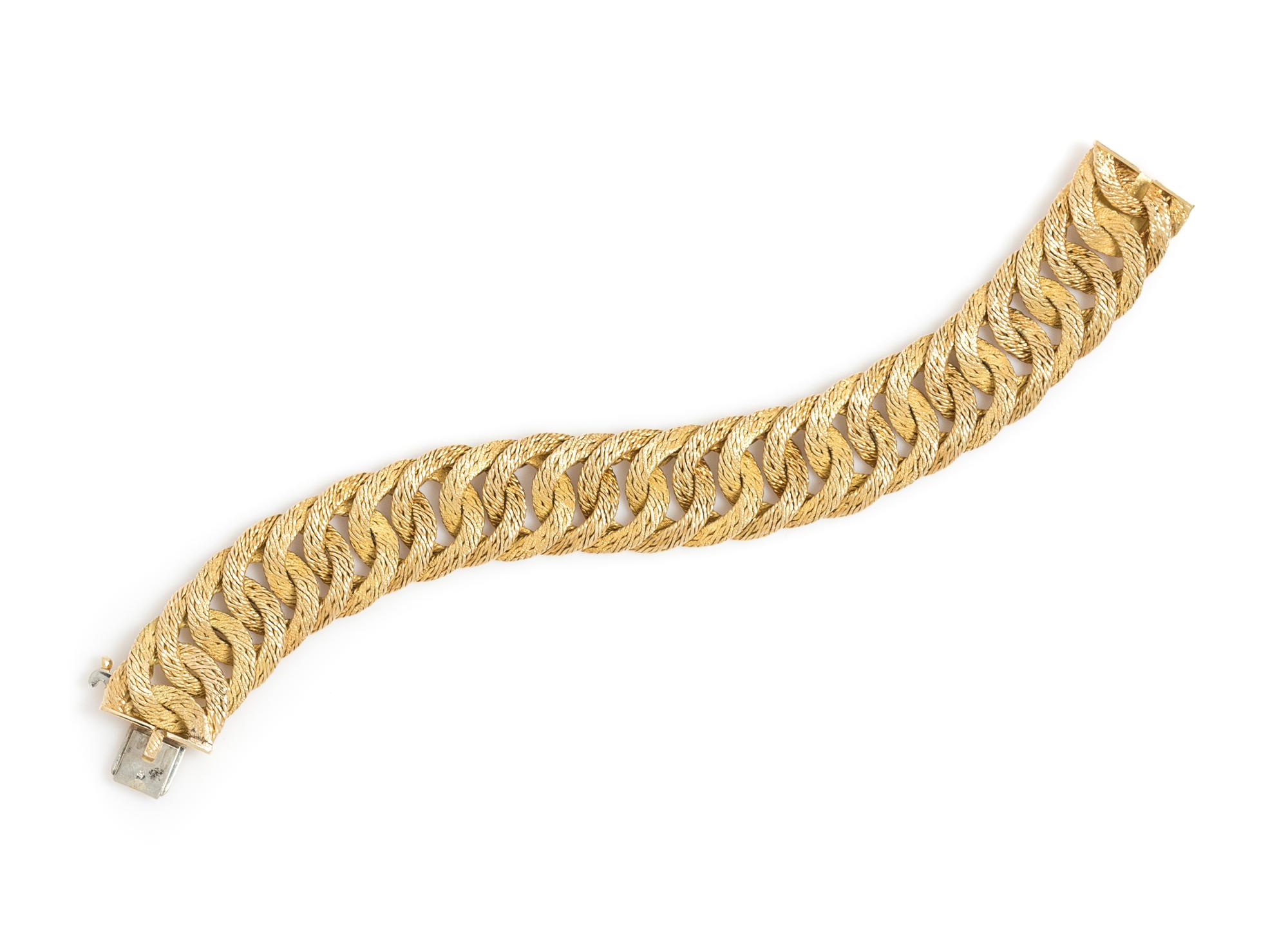 An 18 Karat Yellow Gold Link Bracelet, Tiffany & Co., France, 38.10 dwts.