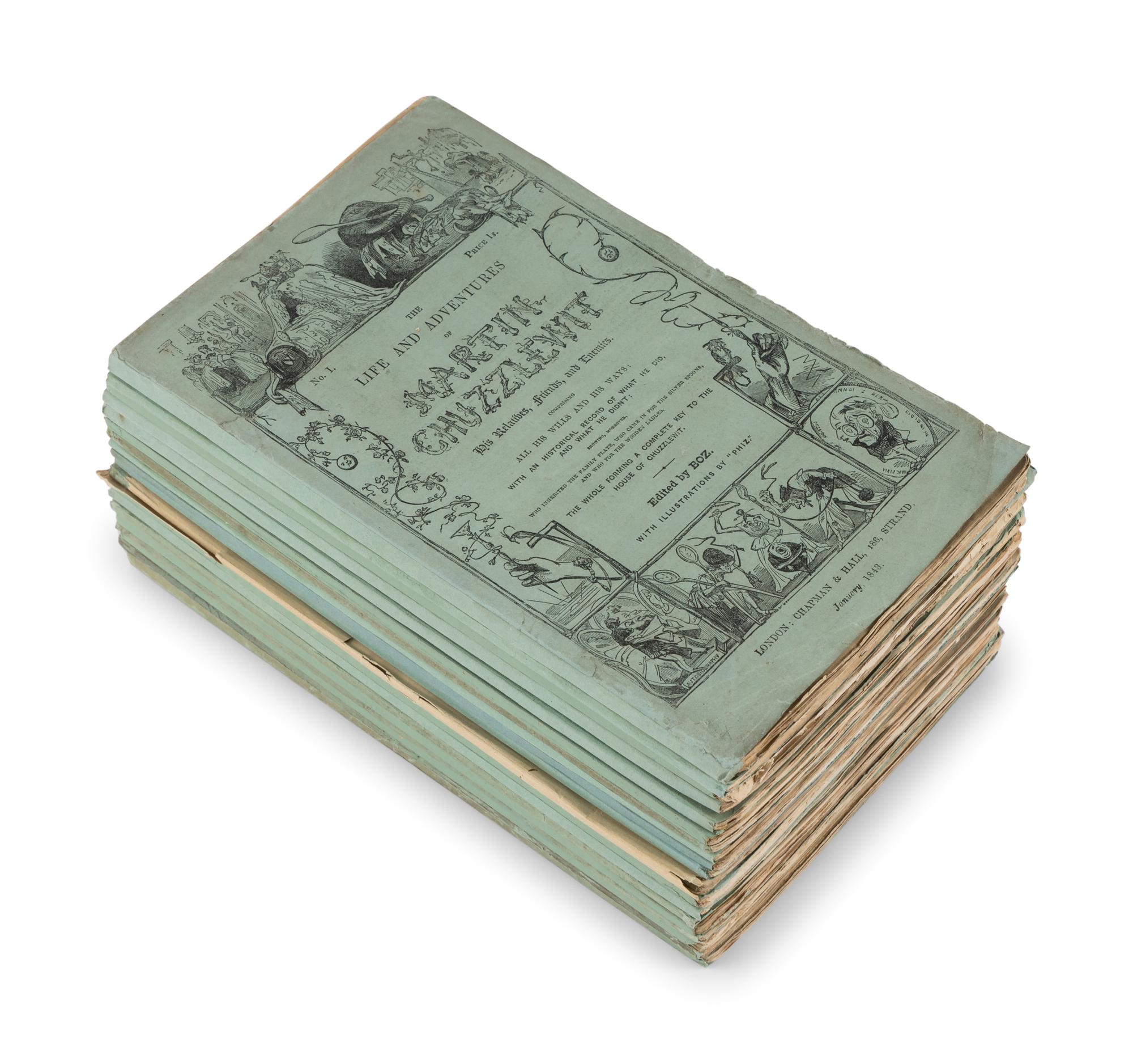 DICKENS, Charles (1812-1870). The Life and Adventures of Martin Chuzzlewit . London: Chapman & Hall, January 1843 - July 1844.